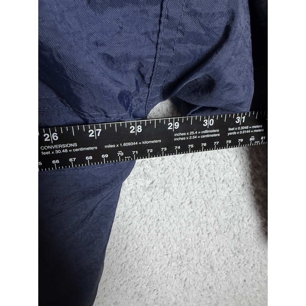 VTG Adidas 90s Trefoil Quilted Puffer Blue Bomber Jacket Size L Baggy Run DMC - Picture 8 of 10